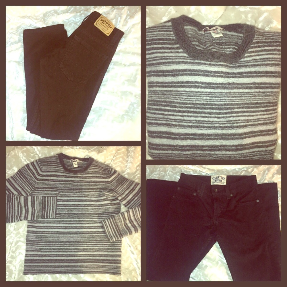 Gap Marino Wool Sweater/Black Levi’s Kids Bundle